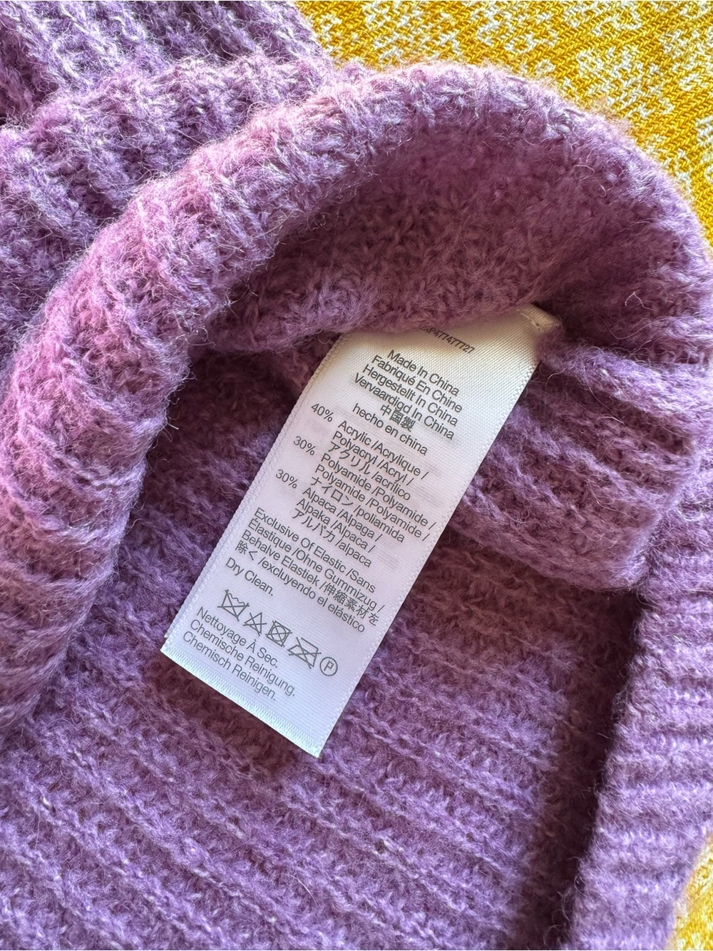 MADEWELL purple ribbed alpaca sweater - Picture 7 of 7